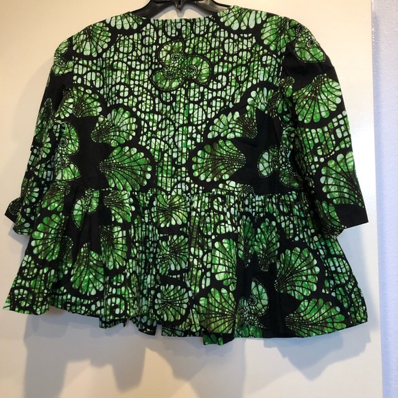 Green patterned jacket - Picture 3 of 4